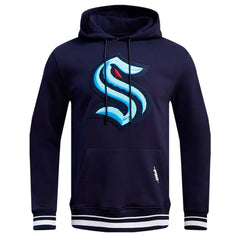 NHL Seattle Kraken Pro Standard Retro Classic Fleece Pullover Hoodie - Deep Sea Blue