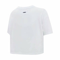 NHL Pittsburgh Penguins Pro Standard Women's Boxy Script Tail Cropped T-Shirt - White