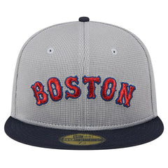 Boston Red Sox New Era Pivot Mesh 59FIFTY Fitted Hat - Gray Hats