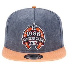 Houston Astros New Era 1986 MLB All-Star Game Pigment Dye Golfer Snapback Hat - Navy/Orange Hats