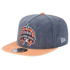 Houston Astros New Era 1986 MLB All-Star Game Pigment Dye Golfer Snapback Hat - Navy/Orange Hats