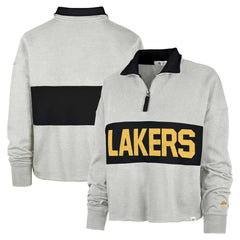 Los Angeles Lakers '47 Women's Breakthrough Remi Quarter-Zip Jacket Heather Gray