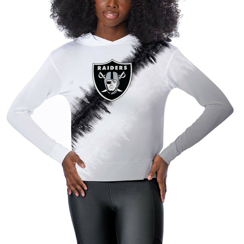 Las Vegas Raiders Certo Women's Rundown Lightweight Pullover Hoodie White