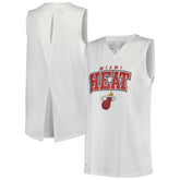 Miami Heat Levelwear Women's Paisley Peekaboo Tank Top White