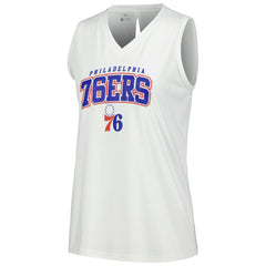 Philadelphia 76ers Levelwear Women's Paisley Peekaboo Tank Top White