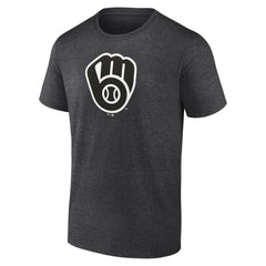 Milwaukee Brewers Personalized Monochrome Name & Number T-Shirt - Charcoal T-shirts