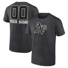 Athletics Personalized Monochrome Name & Number T-Shirt - Charcoal T-shirts