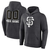 San Francisco Giants Personalized Monochrome Name & Number Pullover Hoodie - Charcoal Hoodies