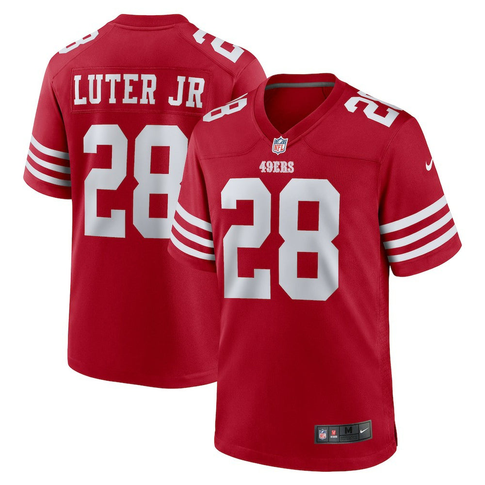 NFL Darrell Luter Jr. San Francisco 49ers Game Jersey - Scarlet