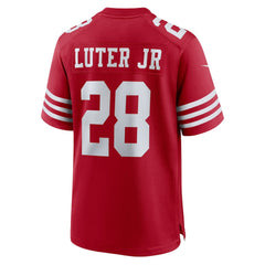 NFL Darrell Luter Jr. San Francisco 49ers Game Jersey - Scarlet