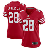 NFL Darrell Luter Jr. San Francisco 49ers Women's Game Jersey - Scarlet