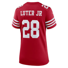 NFL Darrell Luter Jr. San Francisco 49ers Women's Game Jersey - Scarlet