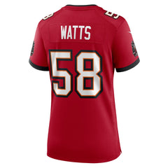 NFL Markees Watts Tampa Bay Buccaneers Women's Game Jersey - Red