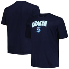 NHL Seattle Kraken Profile Big & Tall Arch Over Logo T-Shirt - Navy