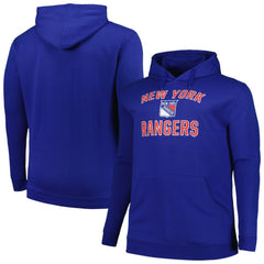 NHL New York Rangers Profile Big & Tall Arch Over Logo Pullover Hoodie - Blue