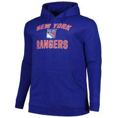 NHL New York Rangers Profile Big & Tall Arch Over Logo Pullover Hoodie - Blue
