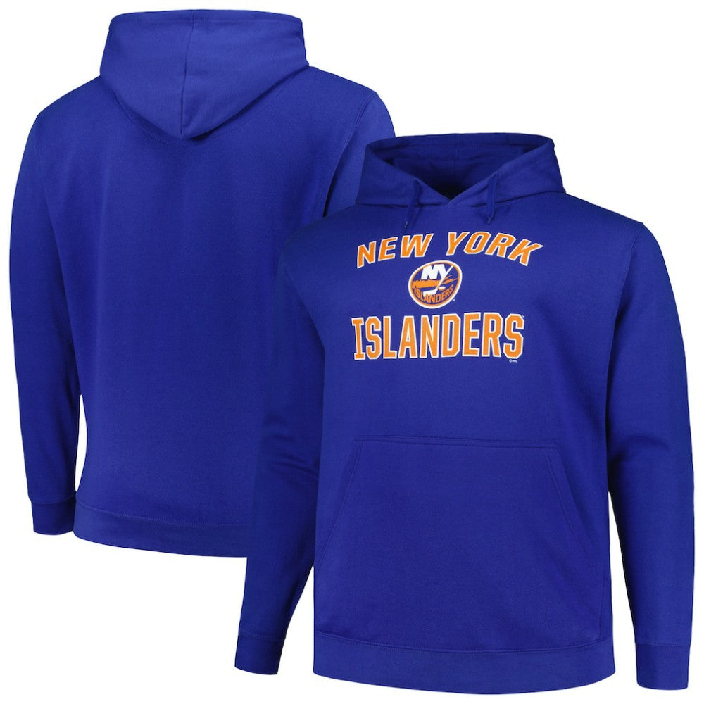 NHL New York Islanders Profile Big & Tall Arch Over Logo Pullover Hoodie - Royal