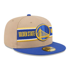 Golden State Warriors 2024 NBA Draft 59FIFTY Fitted Hat Tan/Royal