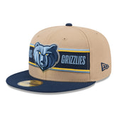 Memphis Grizzlies 2024 NBA Draft 59FIFTY Fitted Hat Tan/Navy