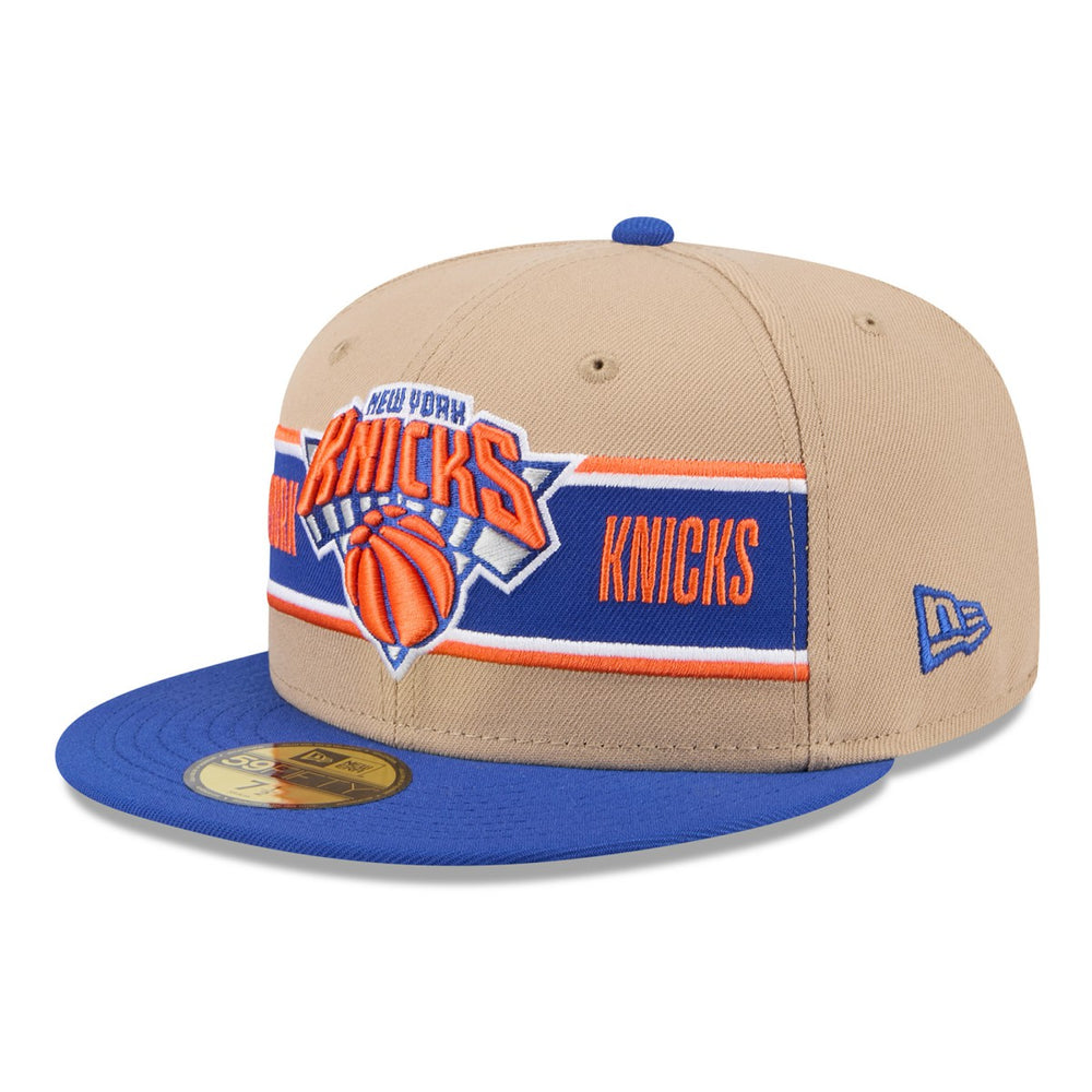 New York Knicks 2024 NBA Draft 59FIFTY Fitted Hat Tan/Blue