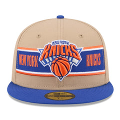 New York Knicks 2024 NBA Draft 59FIFTY Fitted Hat Tan/Blue