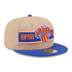 New York Knicks 2024 NBA Draft 59FIFTY Fitted Hat Tan/Blue