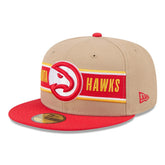 Atlanta Hawks 2024 NBA Draft 59FIFTY Fitted Hat Tan/Red