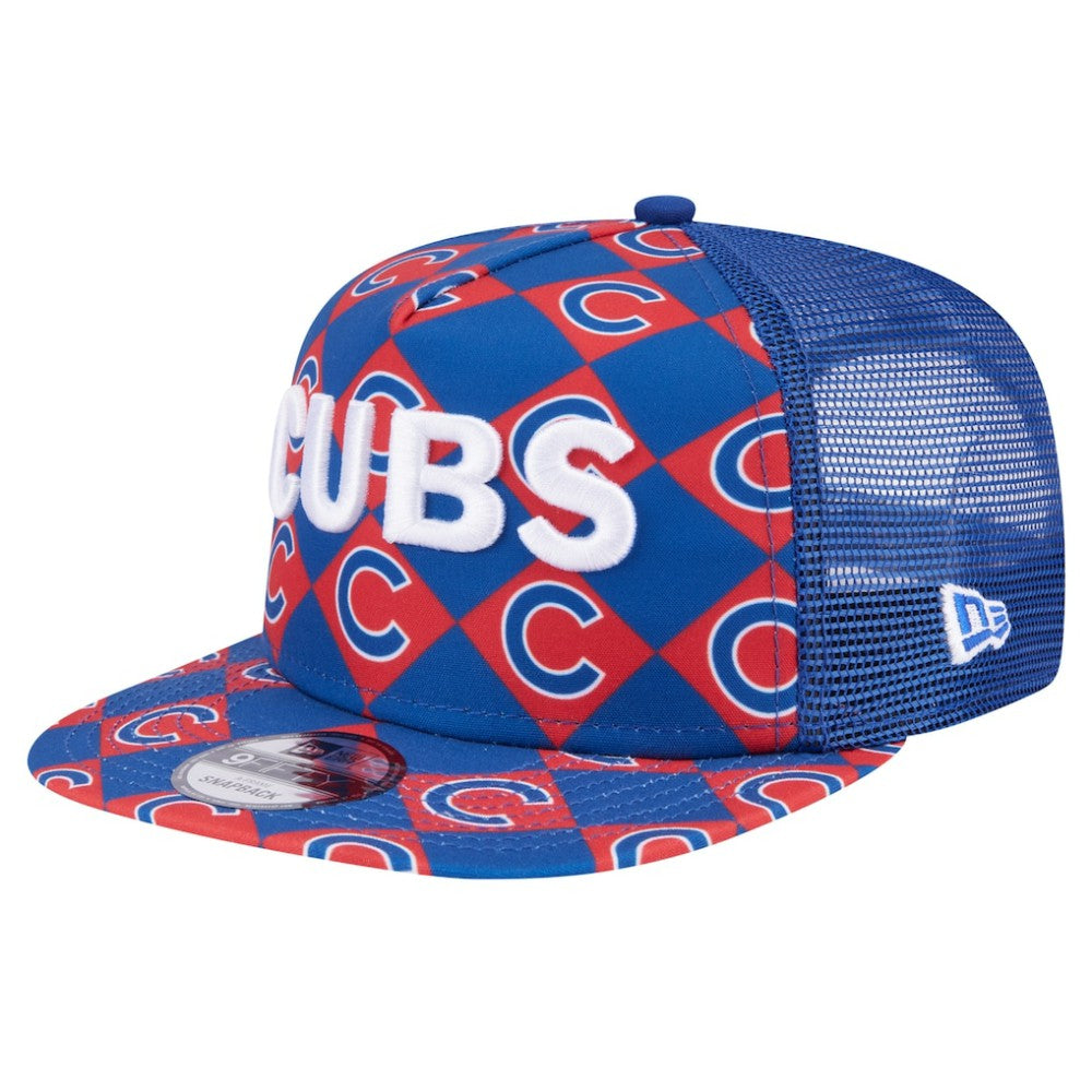 Chicago Cubs New Era Seeing Diamonds A-Frame Trucker 9FIFTY Snapback Hat - Royal Hats
