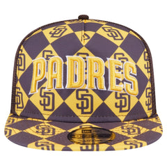 San Diego Padres New Era Seeing Diamonds A-Frame Trucker 9FIFTY Snapback Hat - Brown Hats