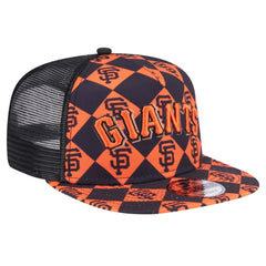 San Francisco Giants New Era Seeing Diamonds A-Frame Trucker 9FIFTY Snapback Hat - Black Hats