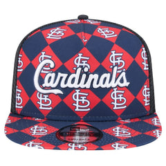 St. Louis Cardinals New Era Seeing Diamonds A-Frame Trucker 9FIFTY Snapback Hat - Navy Hats