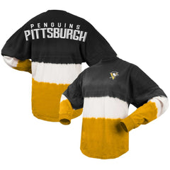 NHL Pittsburgh Penguins Fanatics Women's Ombre Long Sleeve T-Shirt - Black/Gold