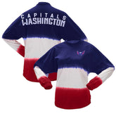 NHL Washington Capitals Fanatics Women's Ombre Long Sleeve T-Shirt - Navy/Red