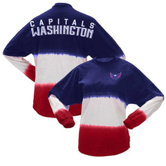 NHL Washington Capitals Fanatics Women's Ombre Long Sleeve T-Shirt - Navy/Red