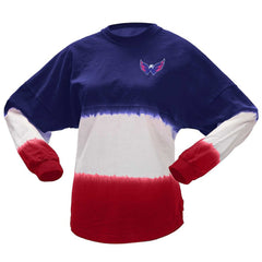 NHL Washington Capitals Fanatics Women's Ombre Long Sleeve T-Shirt - Navy/Red