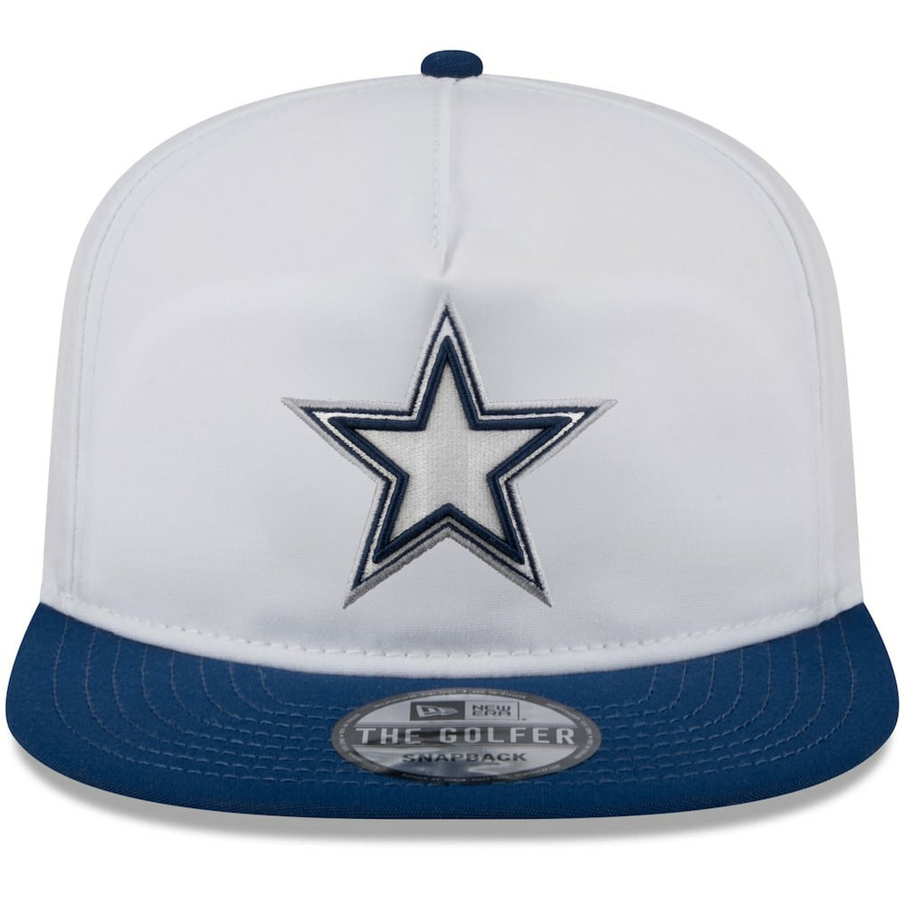Dallas Cowboys New Era 2024 NFL Training Camp Golfer Snapback Hat White/Navy