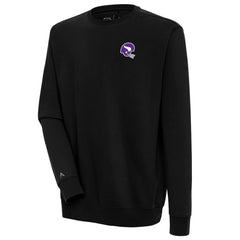 Minnesota Vikings Antigua Victory Crewneck Pullover Sweatshirt Black