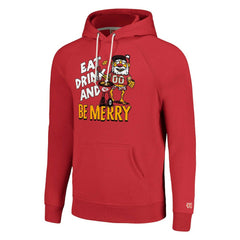 Kansas City Chiefs Homage Unisex Holiday Raglan Tri-Blend Pullover Hoodie Red