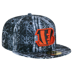Cincinnati Bengals New Era Shibori 59FIFTY Fitted Hat Black