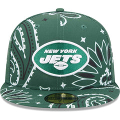 New York Jets New Era Paisley 59FIFTY Fitted Hat Green
