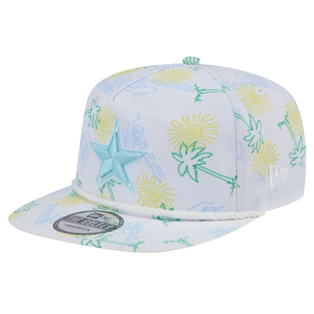 Dallas Cowboys New Era Vacay Golfer Snapback Hat White