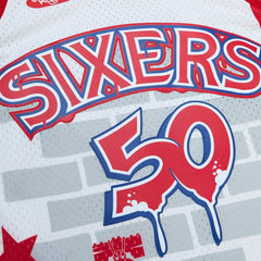 NBA Philadelphia 76ers x Tats Cru Hardwood Classics Fashion Jersey sale - White