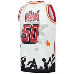 NBA Miami Heat x Tats Cru Hardwood Classics Fashion Jersey - White