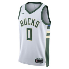 NBA Damian Lillard Milwaukee Bucks Unisex Fear The Deer Swingman Player Jersey - Association Edition - White