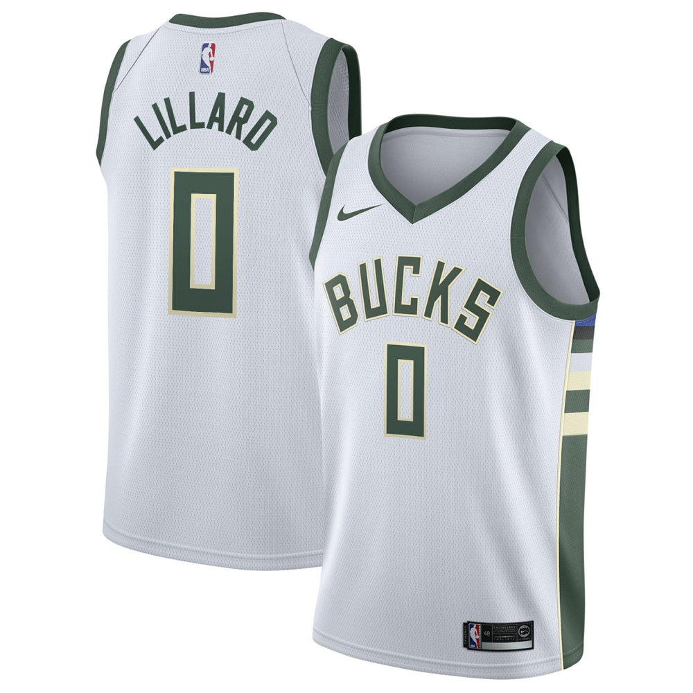 NBA Damian Lillard Milwaukee Bucks Unisex Swingman Player Jersey - Association Edition - White