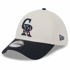 Colorado Rockies New Era 2024 Fourth of July 39THIRTY Flex Hat - Khaki/Black Hats