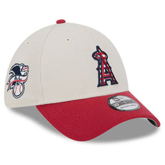 Los Angeles Angels New Era 2024 Fourth of July 39THIRTY Flex Hat - Khaki/Red Hats