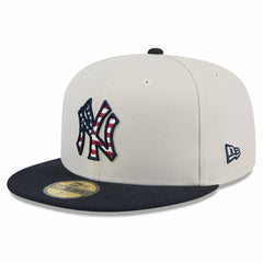 New York Yankees New Era 2024 Fourth of July 59FIFTY Fitted Hat - Khaki/Black Hats