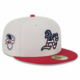 Athletics New Era 2024 Fourth of July 59FIFTY Fitted Hat - Khaki/Red Hats