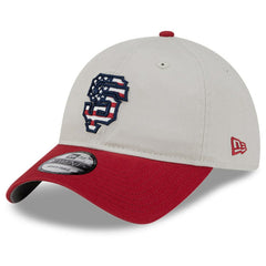 San Francisco Giants New Era 2024 Fourth of July 9TWENTY Adjustable Hat - Khaki/Red Hats